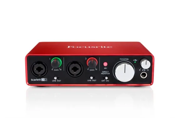 Focusrite Scarlett 2i2 Gen2, USB Lydkort
